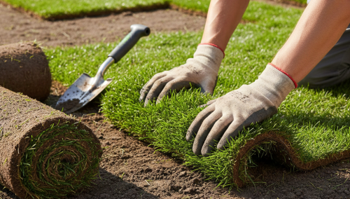 grass installation natural